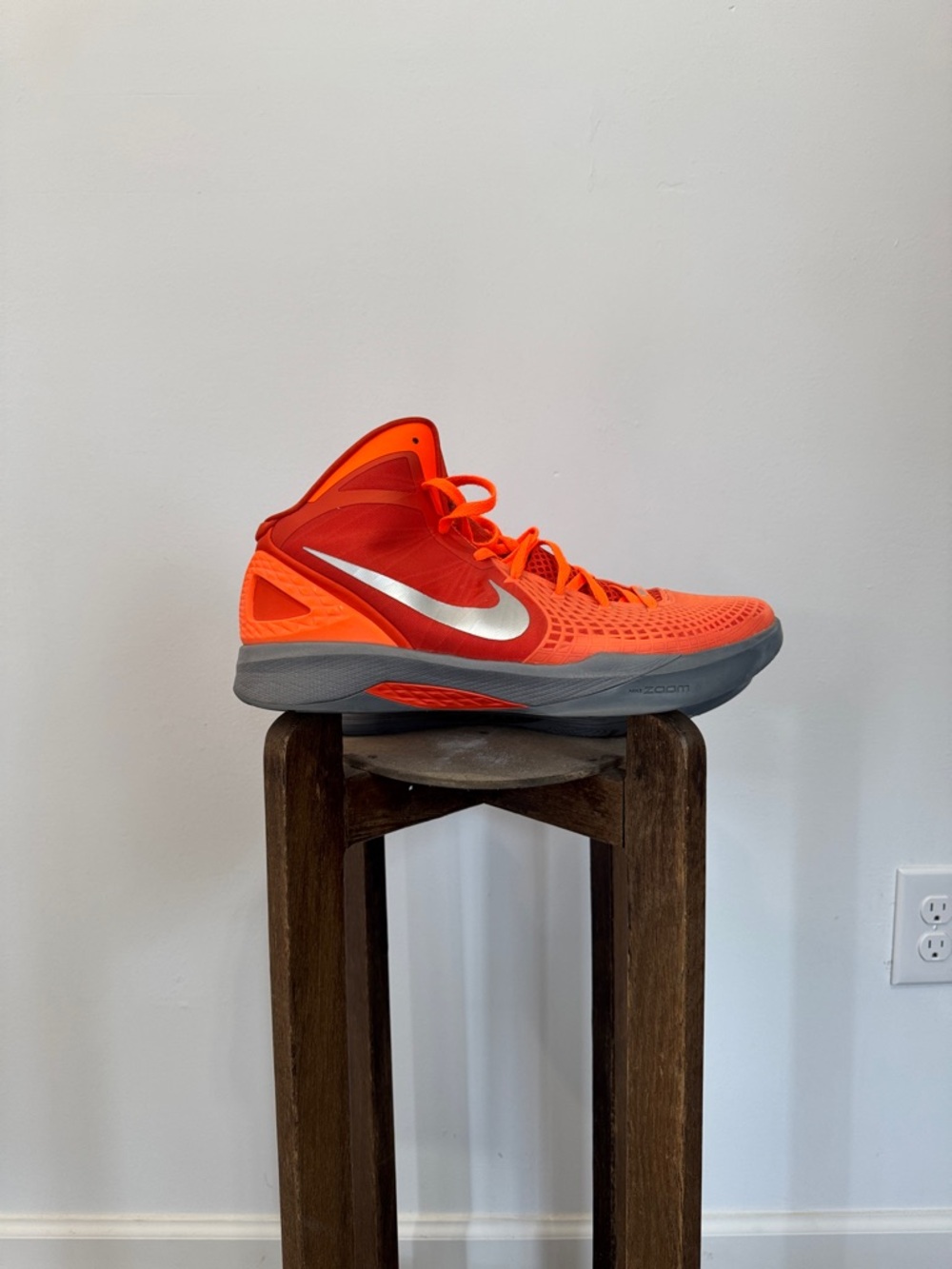 Nike Orange Basketball Sneakers with Silver Swoosh